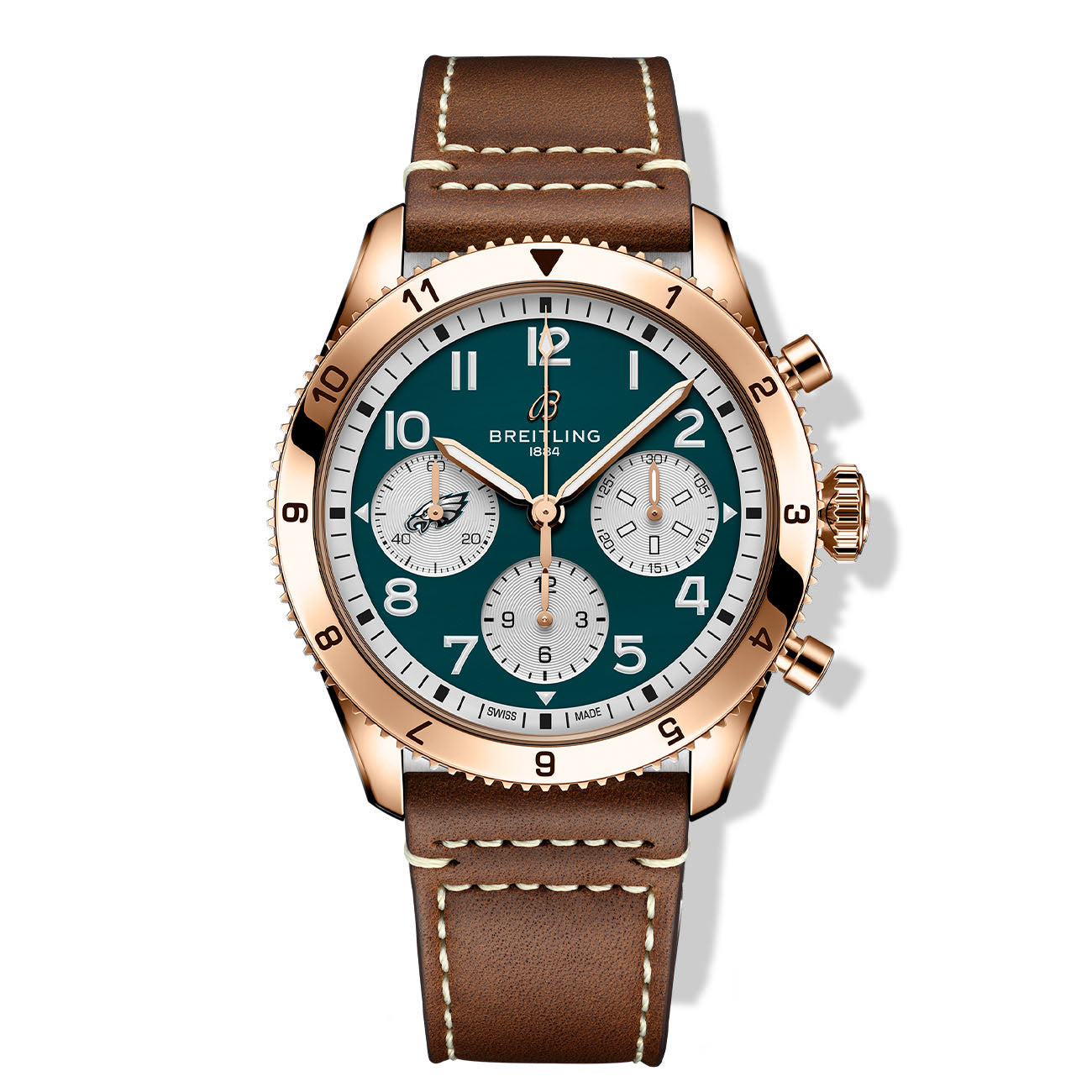 Breitling Philadelphia Eagles Classic Super Bowl AVI Watch on Leather
