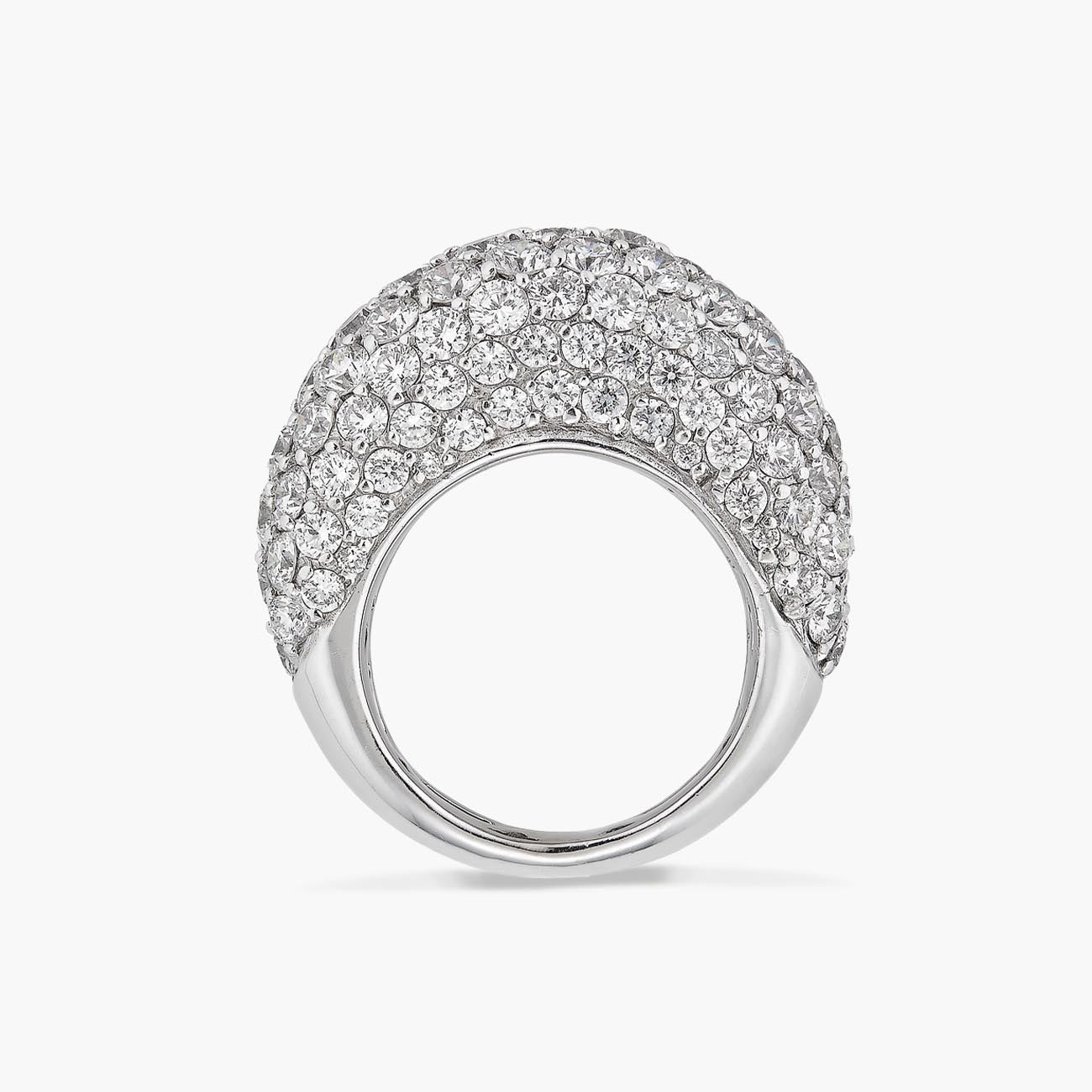 Piranesi Diamond Dome Ring in White Gold