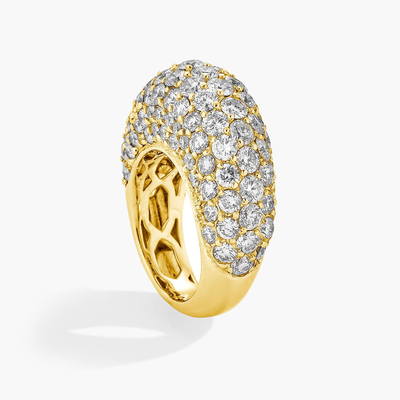 Piranesi Diamond Dome Ring in Yellow Gold