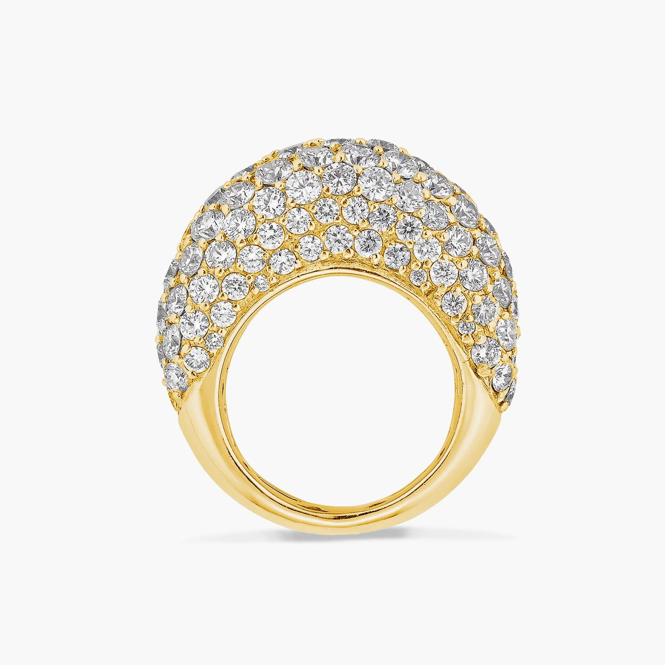 Piranesi Diamond Dome Ring in Yellow Gold