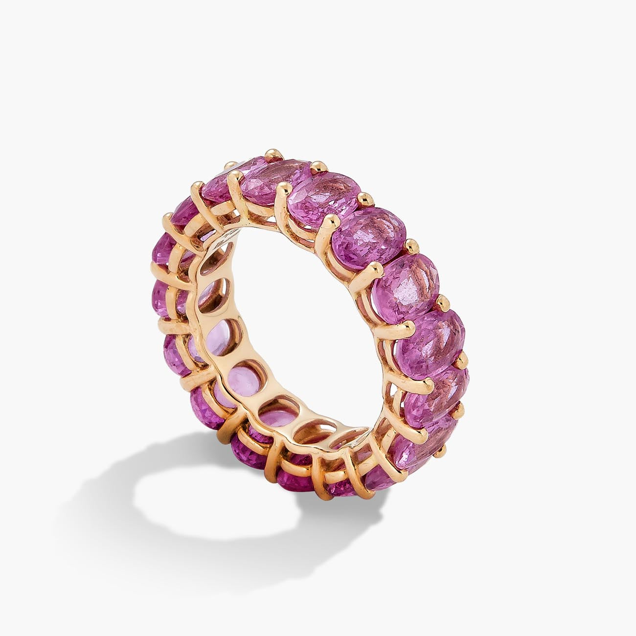 Piranesi Pink Sapphire Oval Eternity Ring