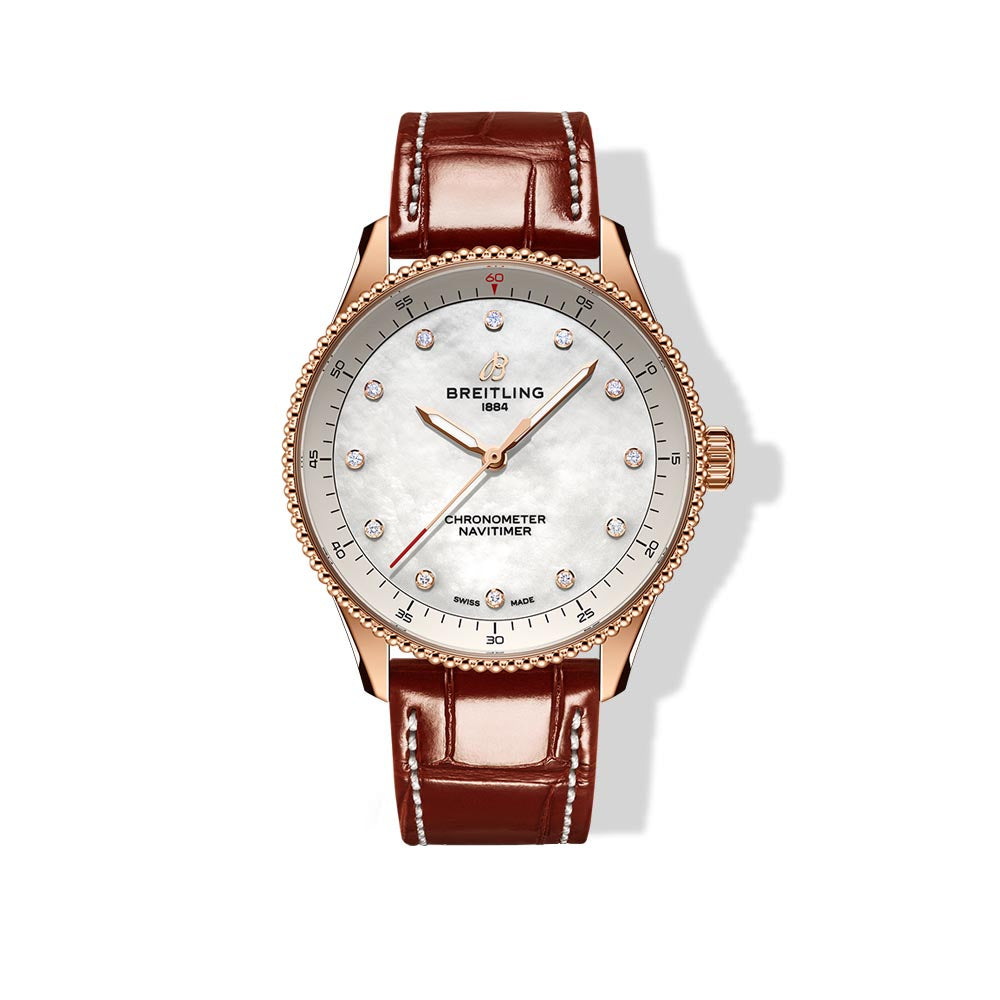 Breitling Navitimer 32, Better Gold, Alligator Strap