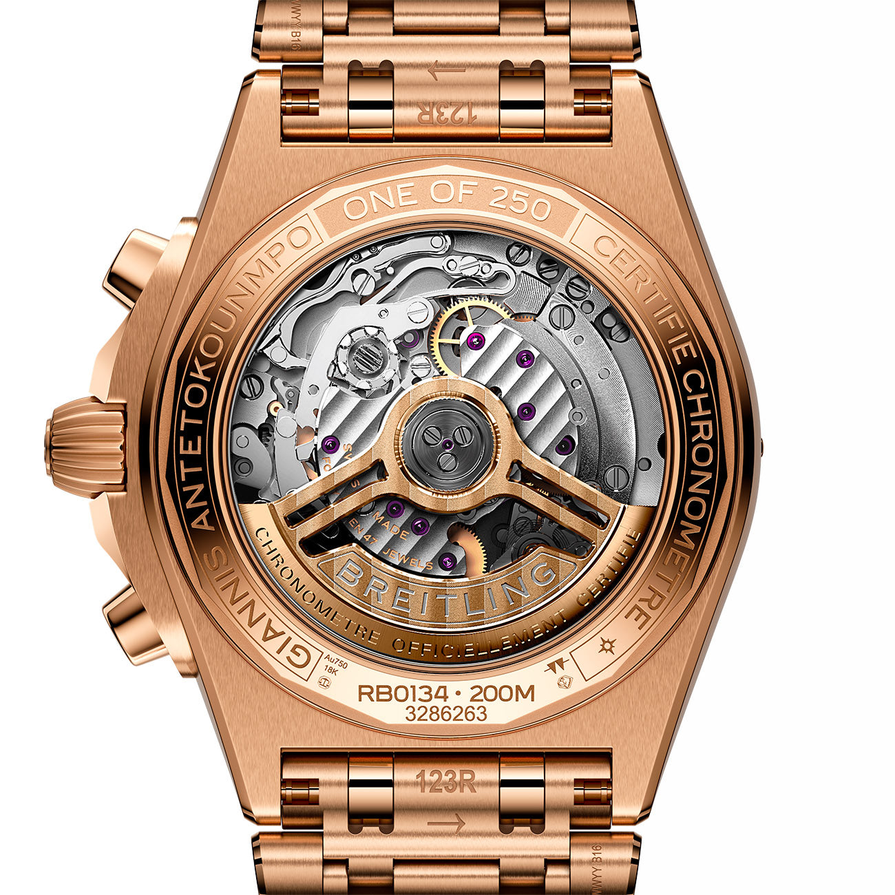 Breitling Chronomat B01 Giannis Antetokounmpo Watch in 18K Red Gold