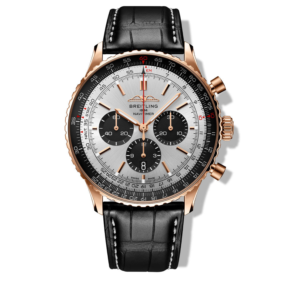 Breitling Navitimer B01 Chronograph Red Gold On Strap- 46mm