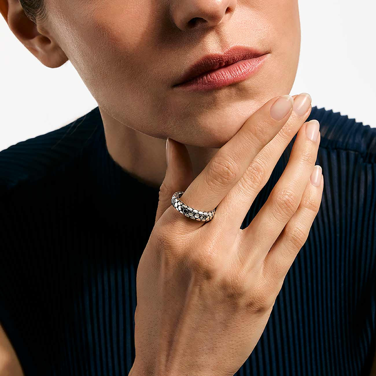 John Hardy Dot Silver Ring