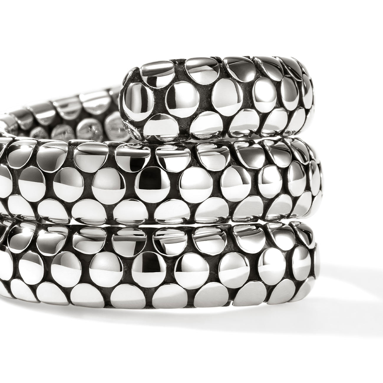 John Hardy Dot Double Coil Silver Ring