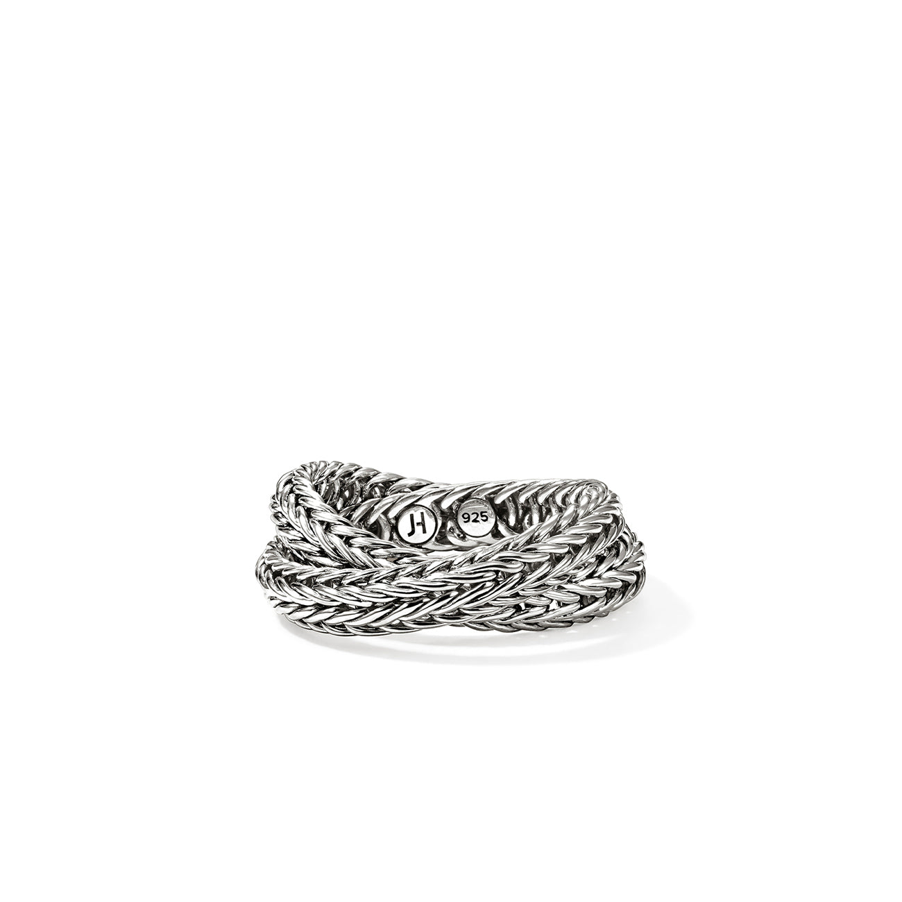 John Hardy Kami Chain Crossover Silver Ring