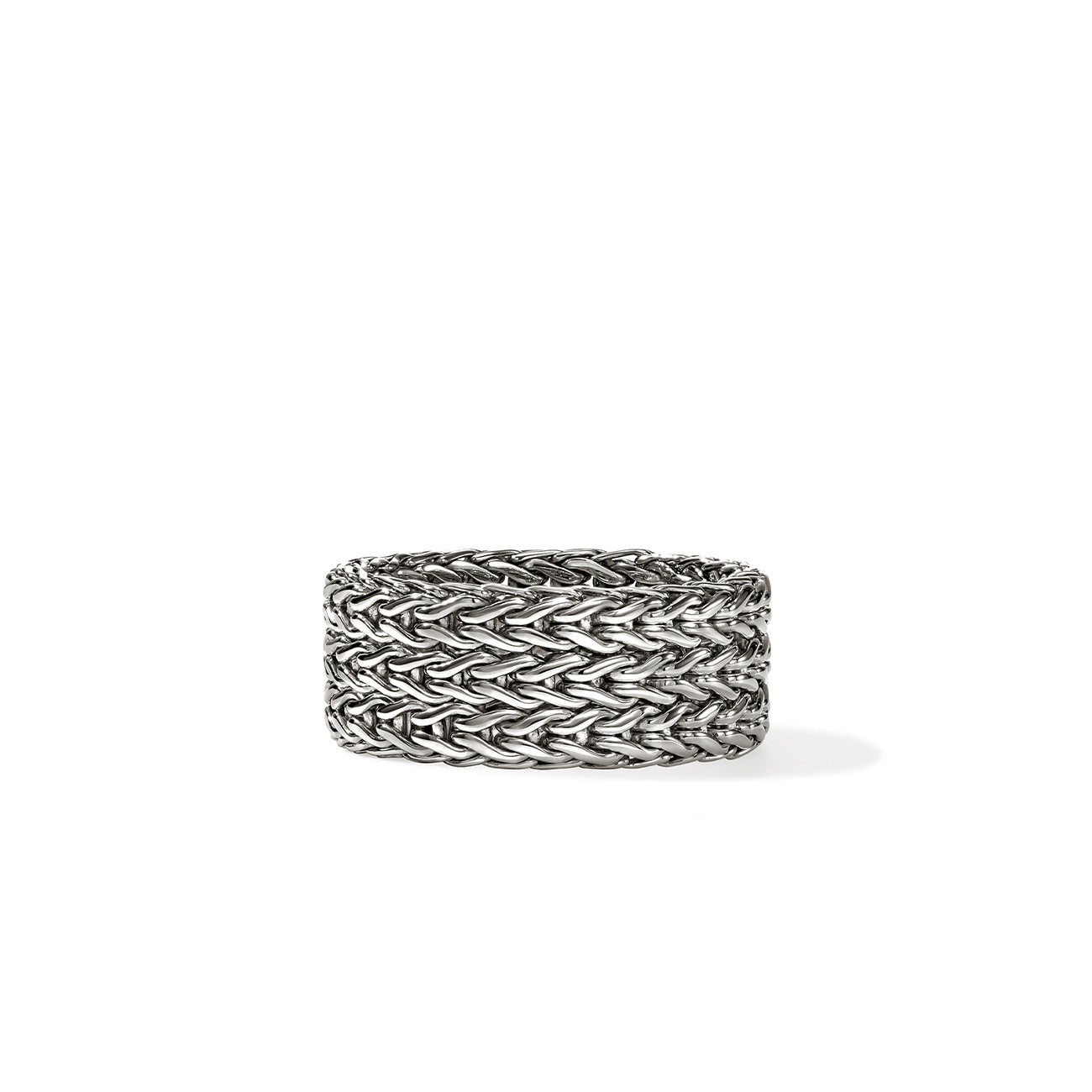 John Hardy Icon Link Silver Band Ring - 9mm