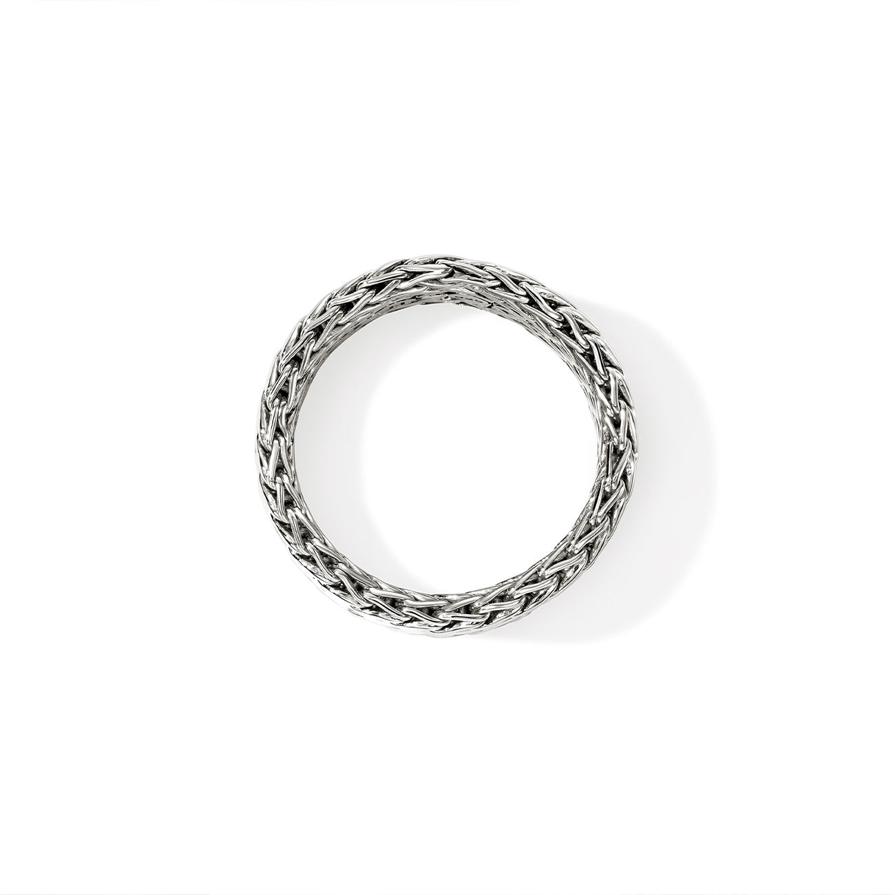 John Hardy Icon Link Silver Band Ring - 9mm