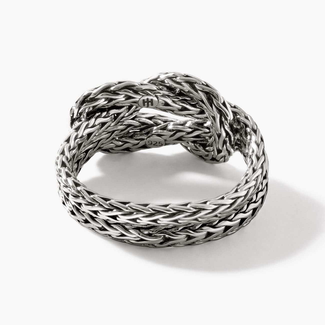 John Hardy Love Knot Silver Chain Ring
