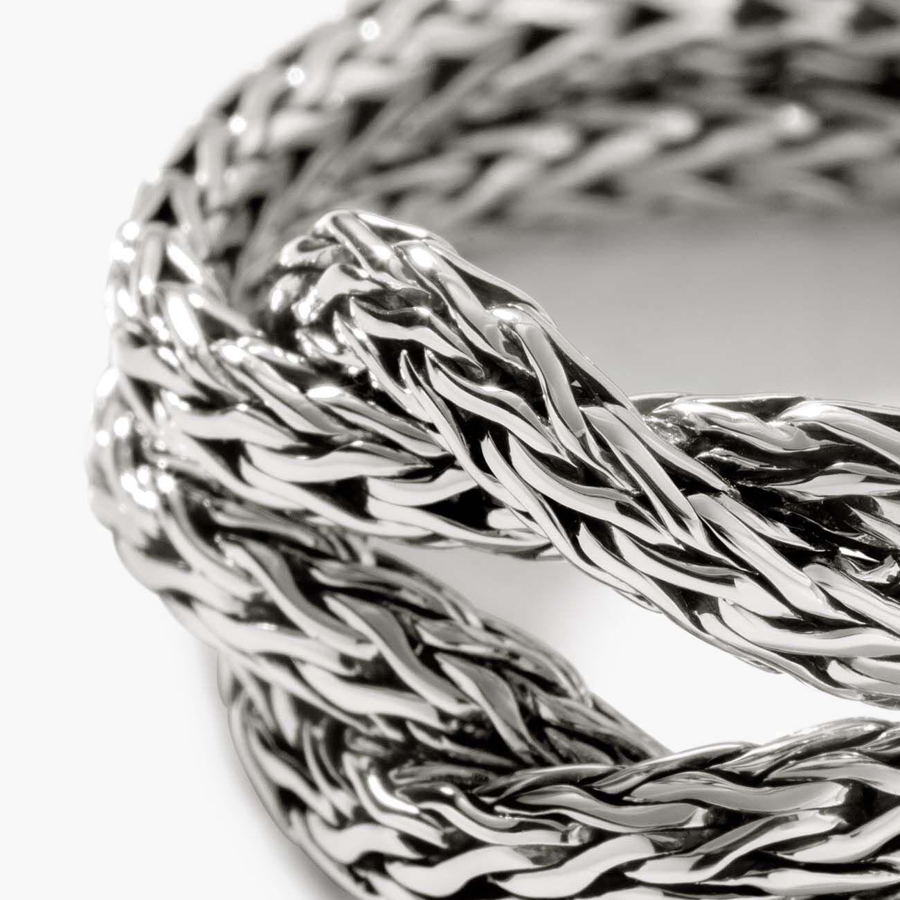 John Hardy Love Knot Silver Chain Ring