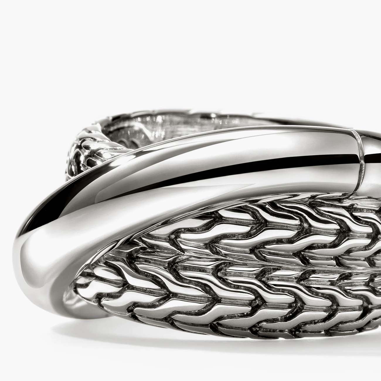 John Hardy Essentials Large Crossover Silver Ring