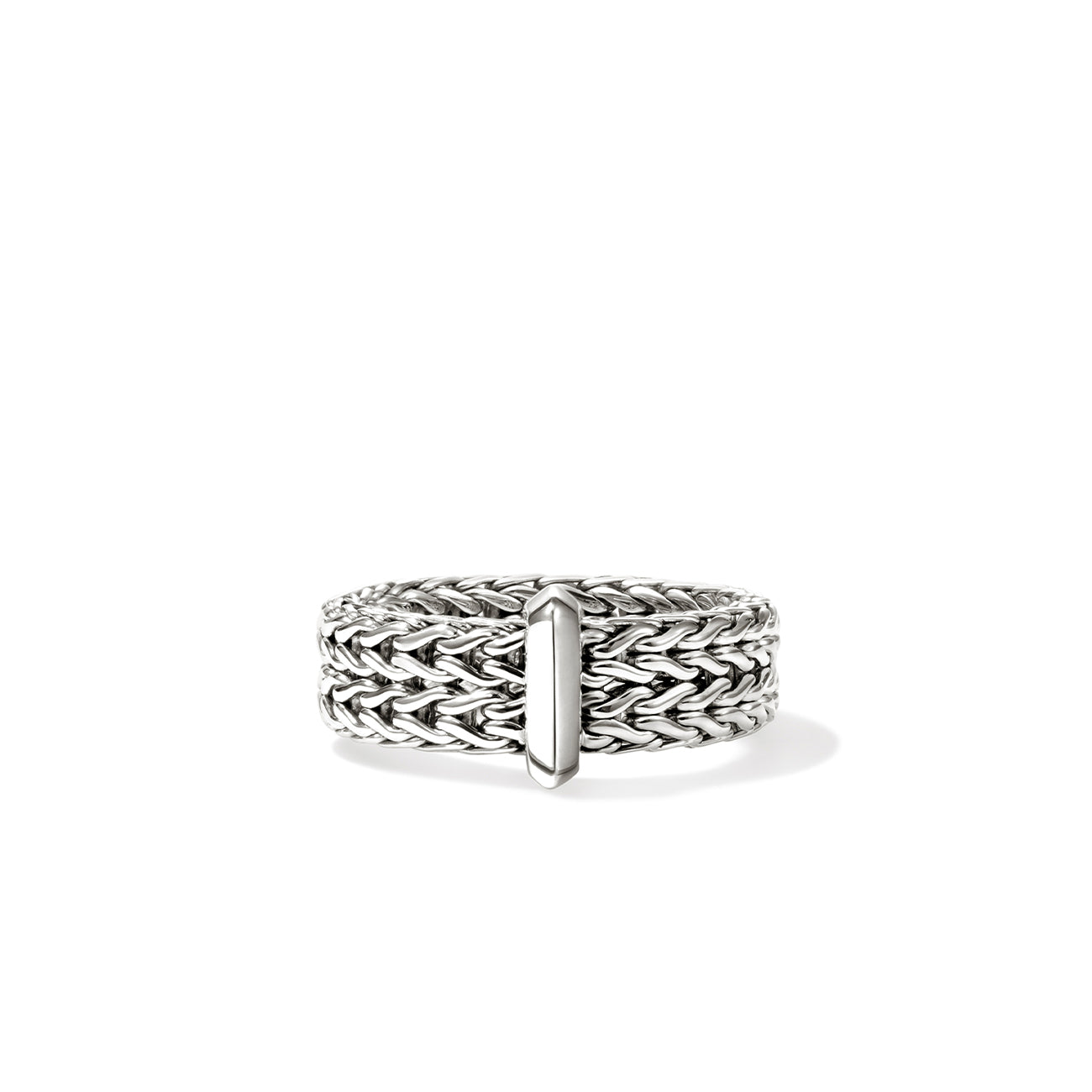 John Hardy Icon Link Silver Bar Ring - 6mm