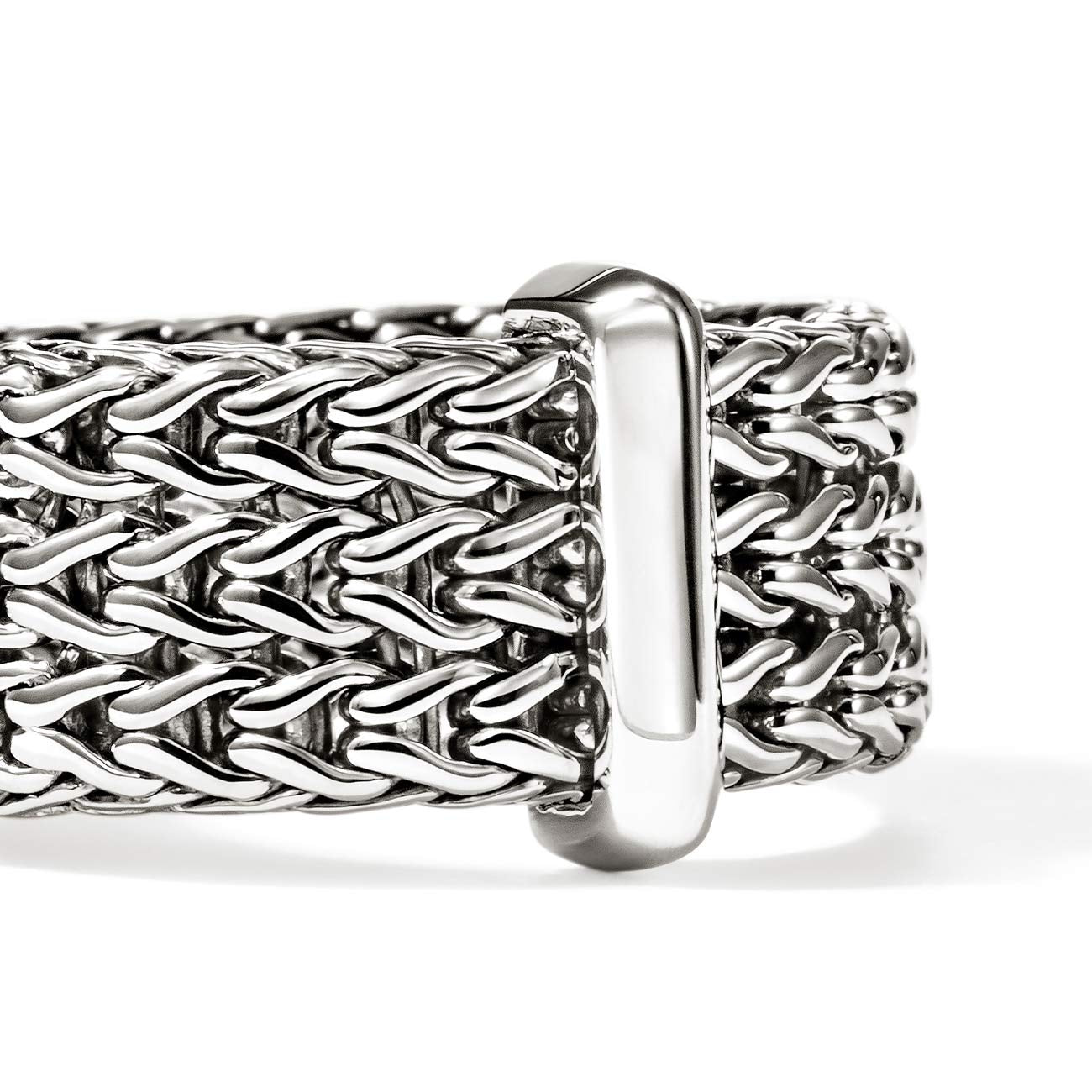 John Hardy Icon Link Silver Bar Ring - 9mm