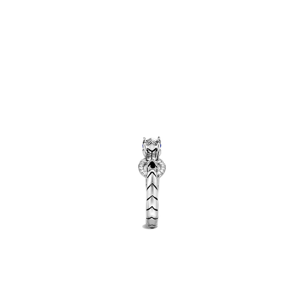John Hardy Legends Naga Dragon Head Diamond Ring