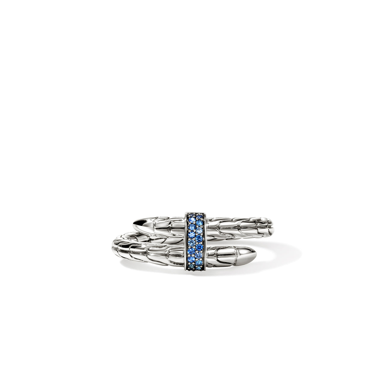 John Hardy Spear Blue Sapphire Single Wrap Ring