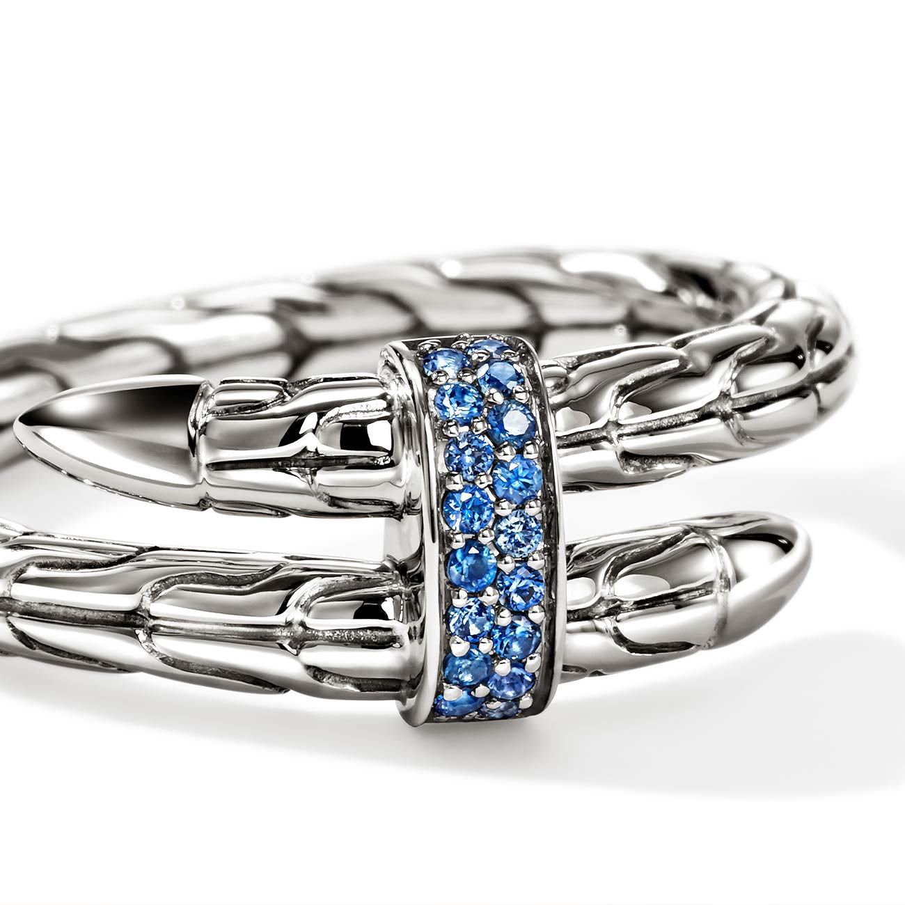 John Hardy Spear Blue Sapphire Single Wrap Ring