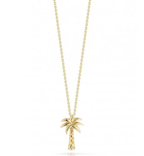 Roberto Coin Tiny Treasures Yellow Gold Palm Tree Pendant Necklace