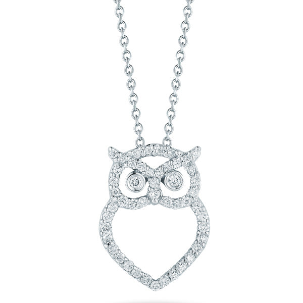 Roberto Coin Tiny Treasures Yellow Gold Owl Pendant Necklace