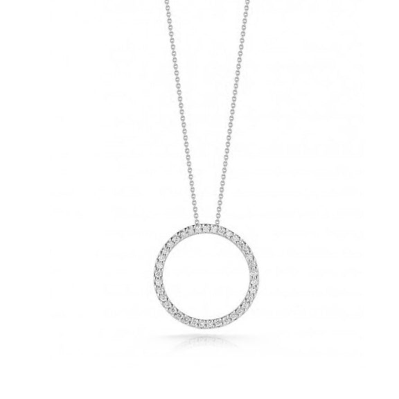 Roberto Coin Tiny Treasures Diamond Circle Necklace .26ctw