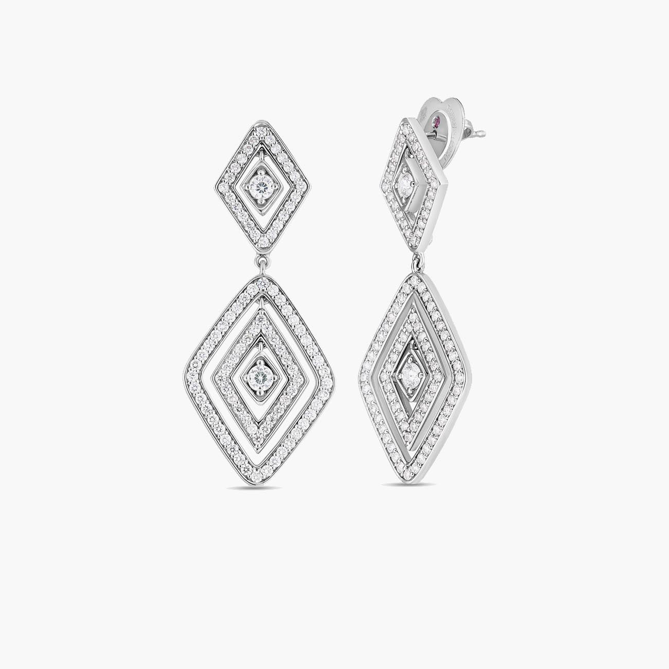 Roberto Coin Diamante 18k Gold and Diamond Dangle Earrings