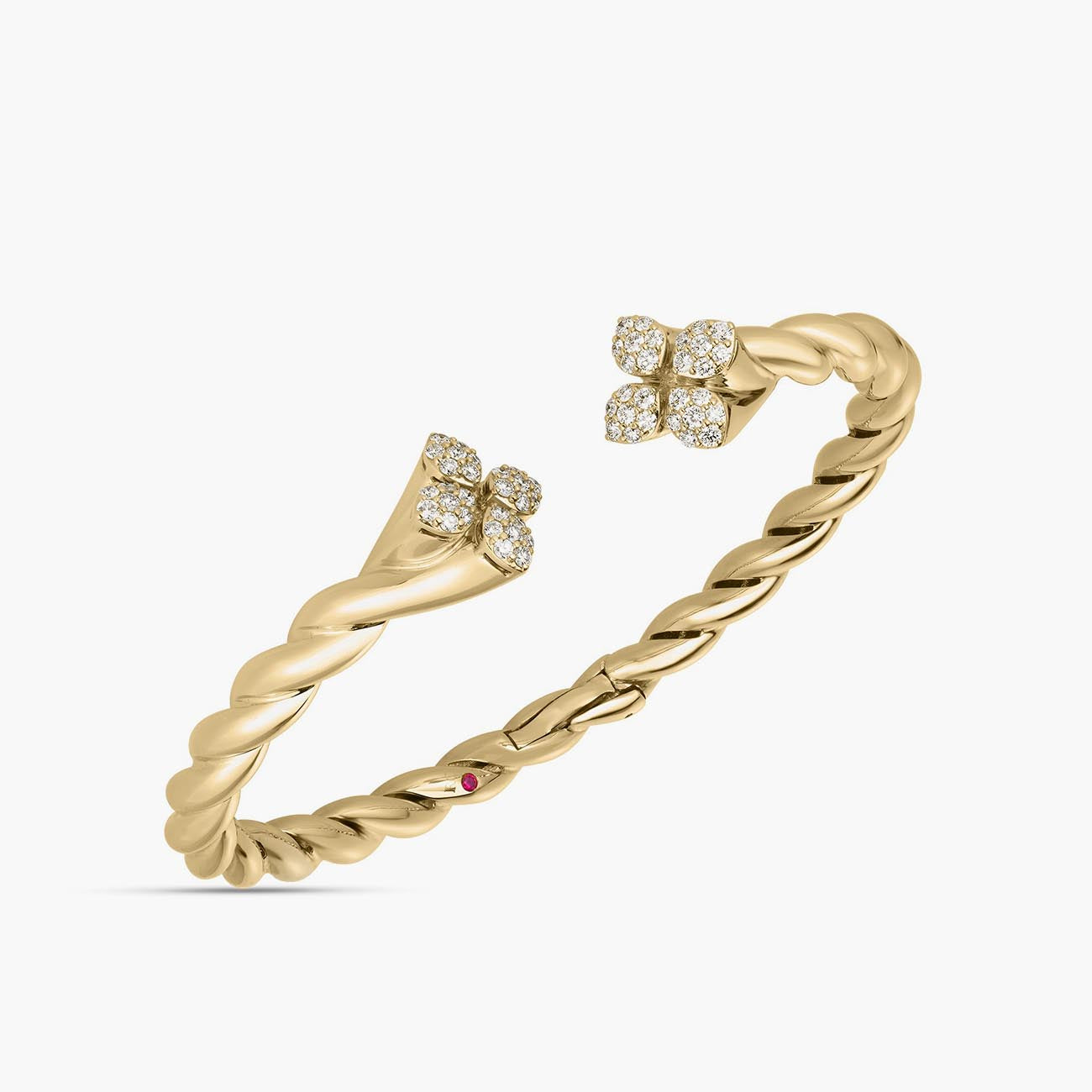 Roberto Coin Love in Verona Classic 18k Gold and Diamond Bangle
