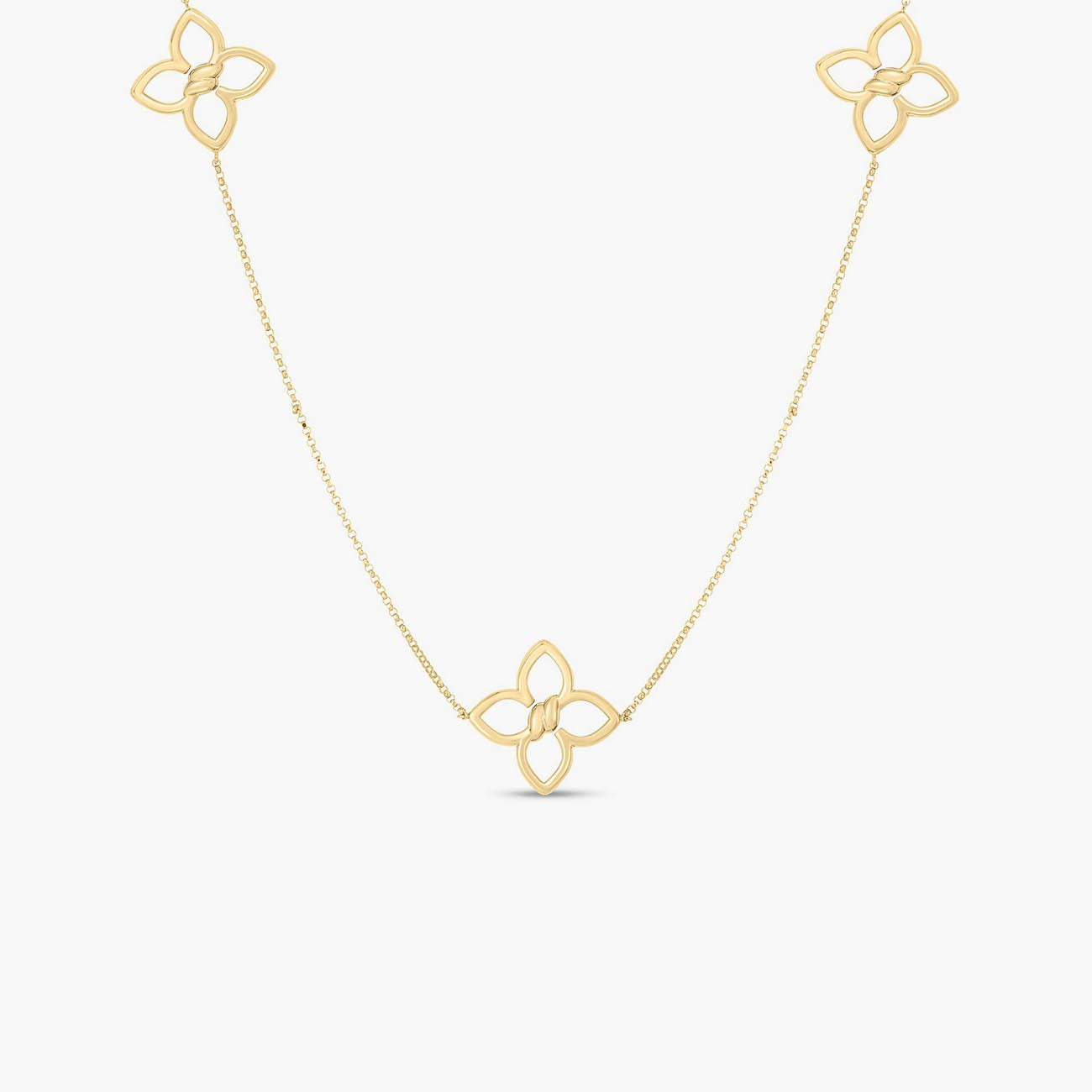 Roberto Coin Cialoma Long Gold and Diamond Necklace