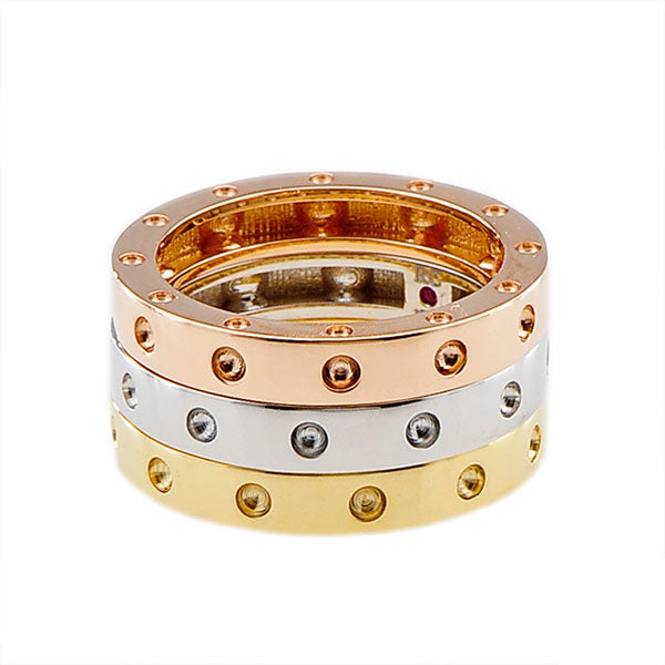 Roberto Coin Pois Moi White Gold Single Round Ring