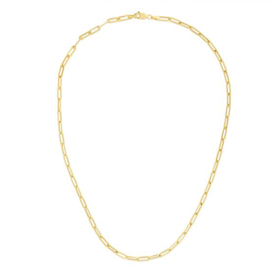 Dainty Paper Clip Link Necklace - 3.3mm