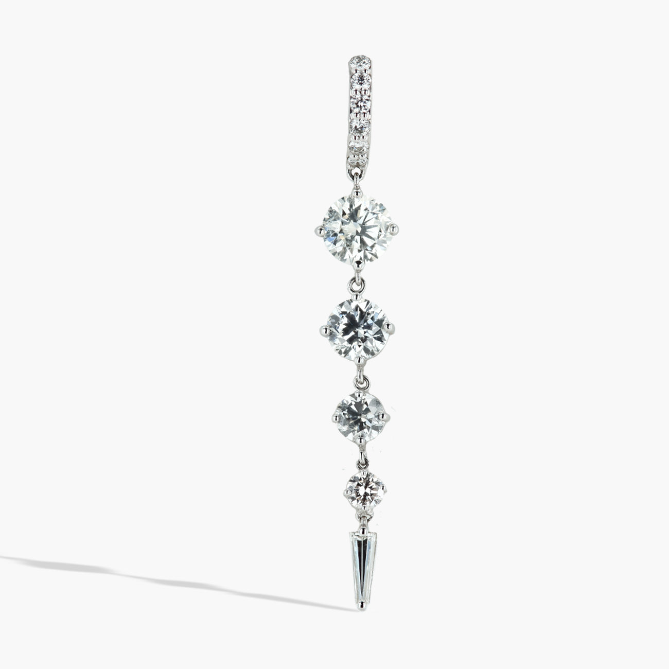 Robert Pelliccia Graduated Diamond Dangle Hoop Earrings