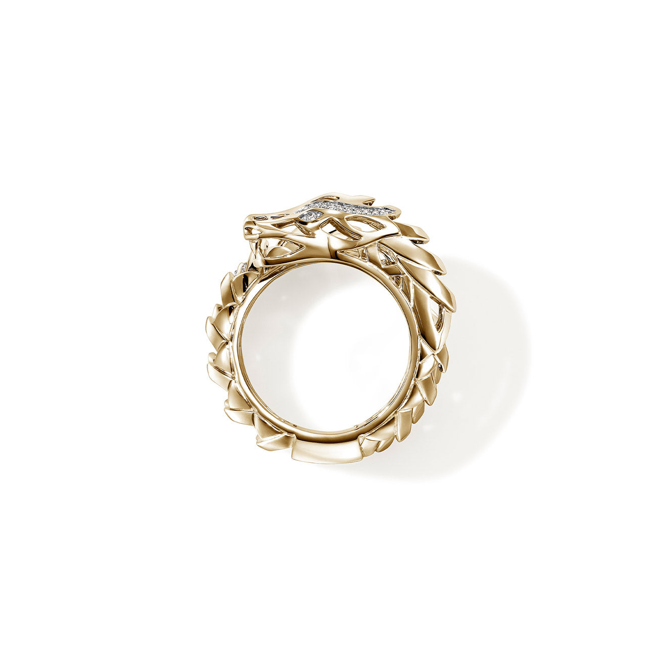 John Hardy Naga Diamond Dragon Double Wrap Ring