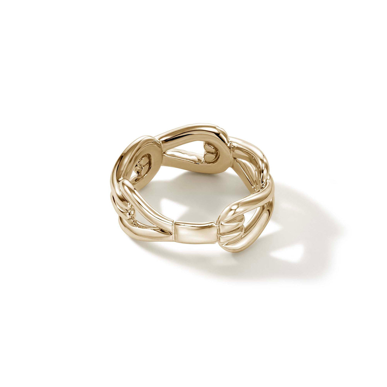 John Hardy Surf Pave 8mm Ring in 14K Yellow Gold