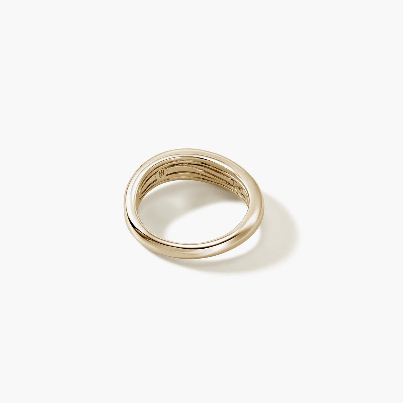 John Hardy Surf Scattered Diamond Wide Ring in 14K Yellow Gold