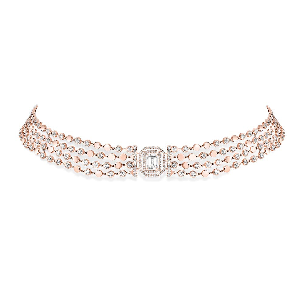 Messika D-Vibes Four Row Collar Necklace