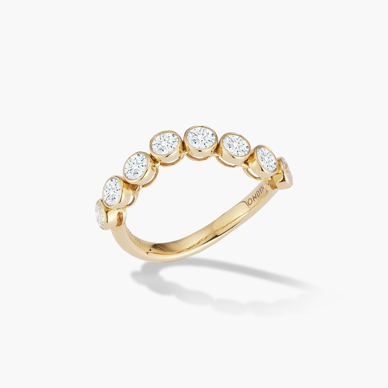 ONDYN Large Capri Wavy Diamond Bezel Ring