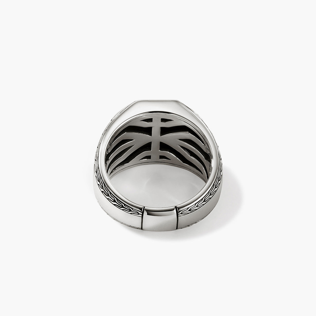 John Hardy Black Onyx Octagon Silver Signet Ring