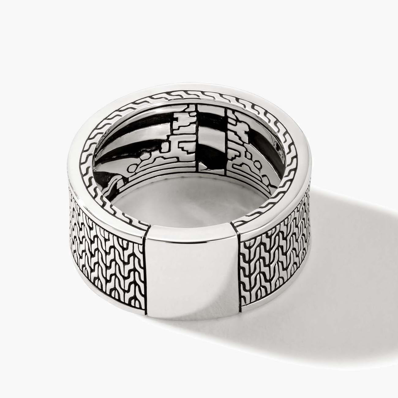 John Hardy Classic Chain Collection 18K Gold and Silver Band Ring