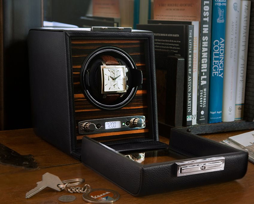 Wolf Roadster Black Single Watch Winder