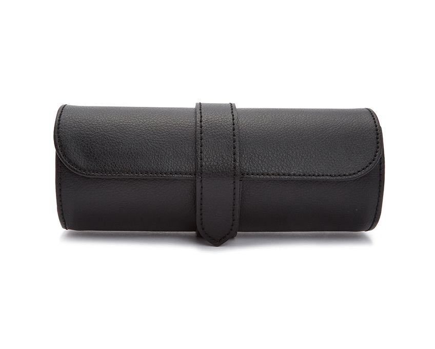 WOLF Roadster Triple Watch Roll - Woodgrain