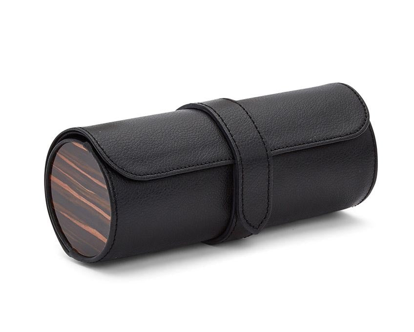 WOLF Roadster Triple Watch Roll - Woodgrain