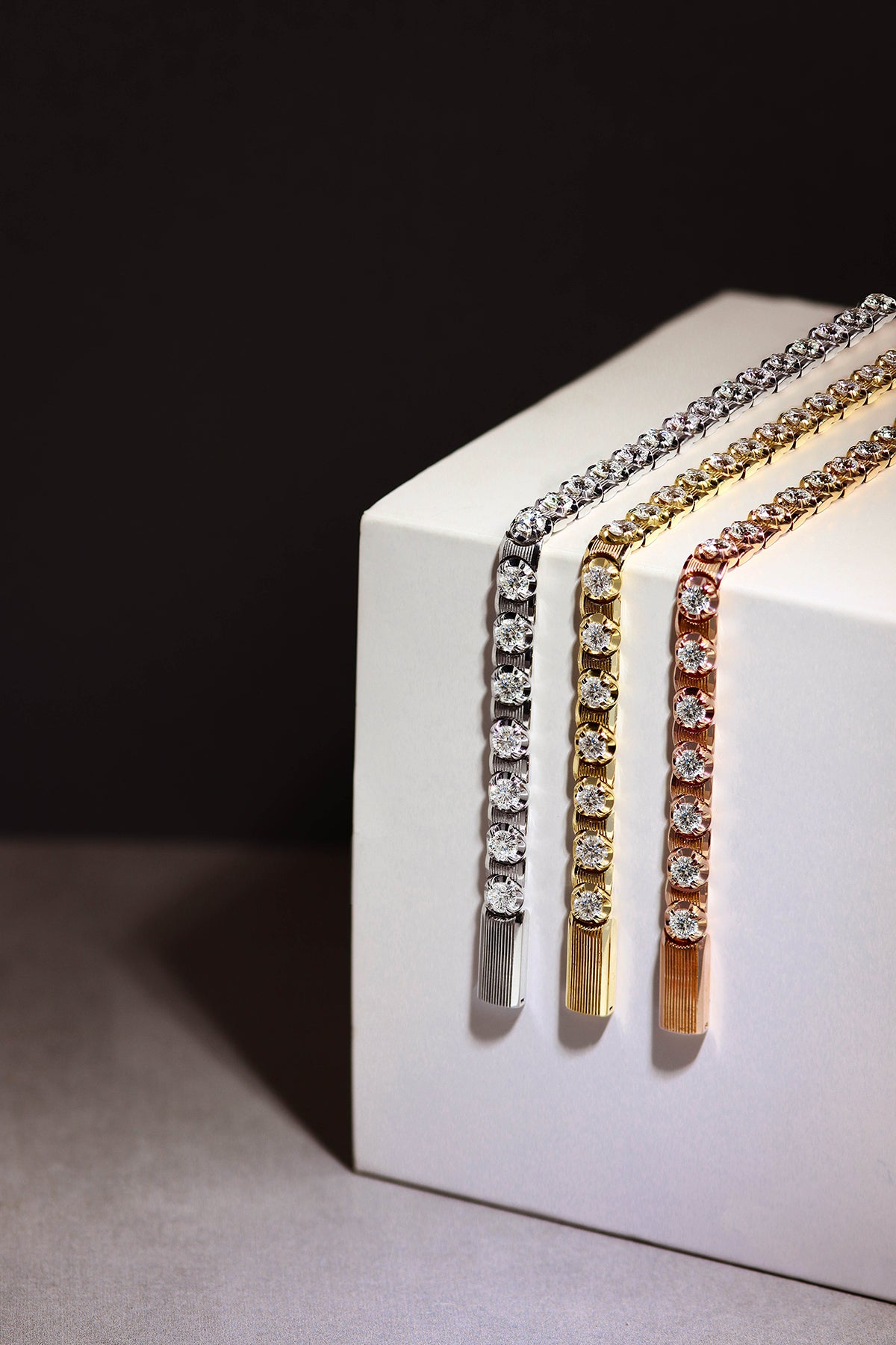 Robert Pelliccia Men's Rose Gold Diamond Tennis Bracelet