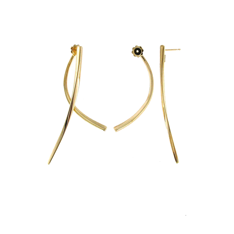 Roberto Coin Two Piece Curved Drop Earrings