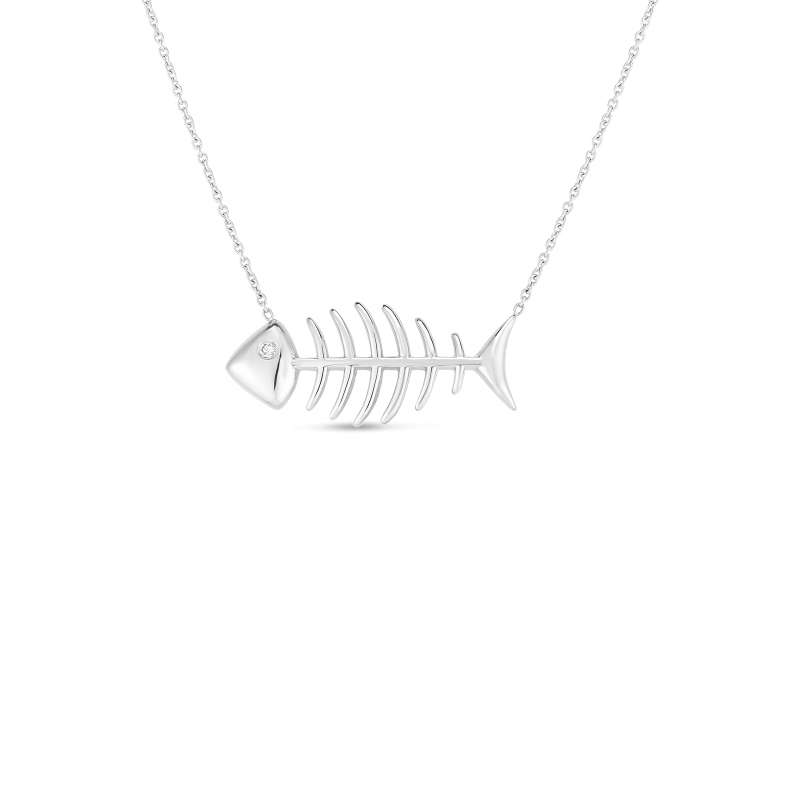 Roberto Coin Tiny Treasure Fishbone Necklace