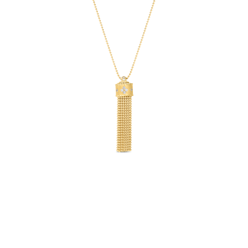 Roberto Coin Princess Diamond Tassel Necklace