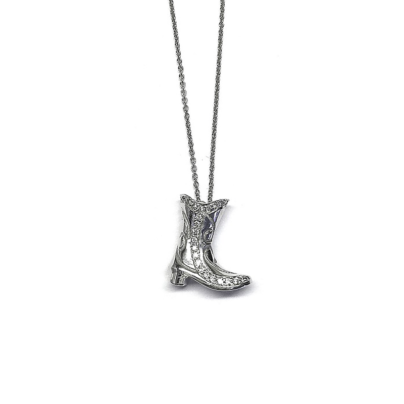 Roberto Coin Diamond Cowboy Boot Necklace