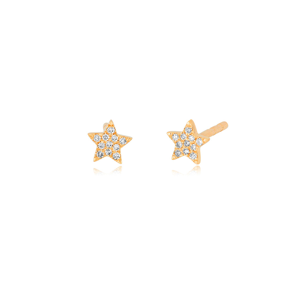 EF Collection Small Star Diamond Earrings