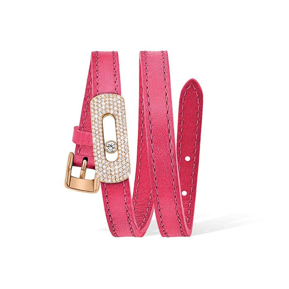 Messika My Move Rose Gold Pave Diamond Motif Bracelet