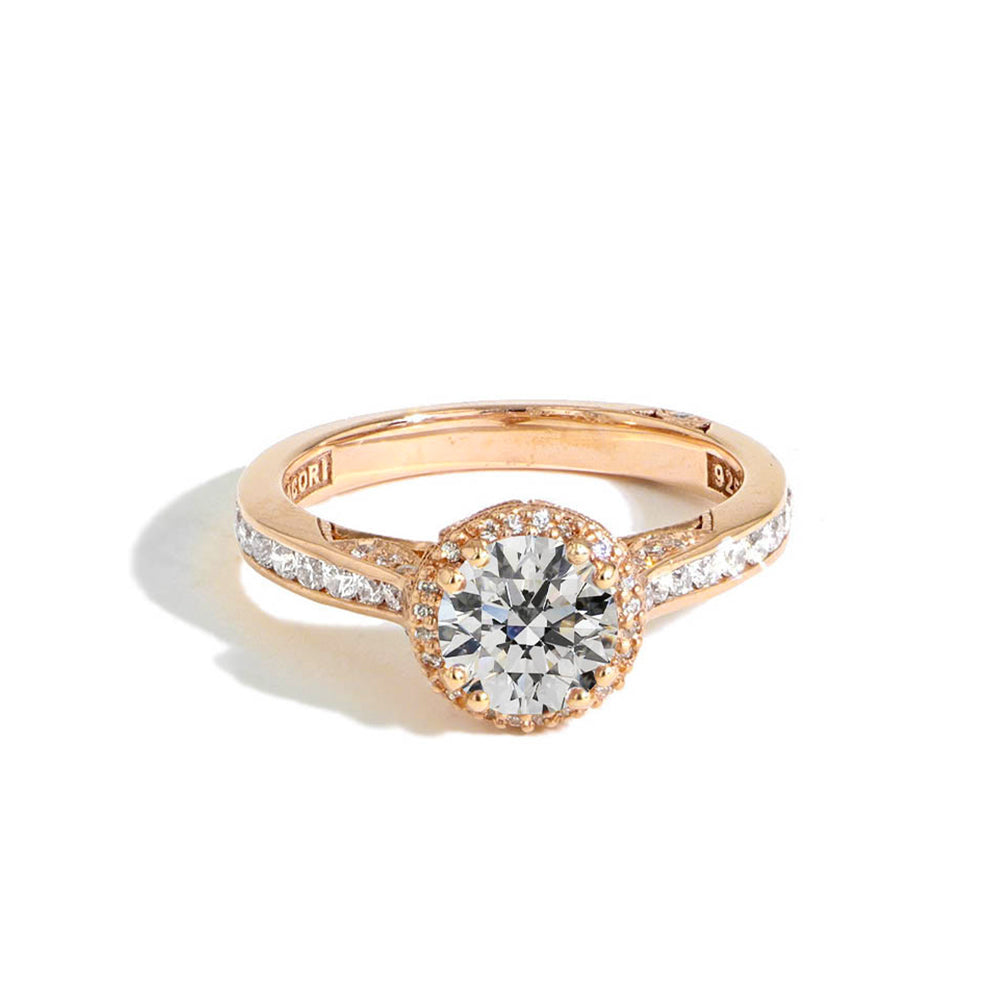 Tacori Dantela Round Halo Pavé Engagement Ring Setting