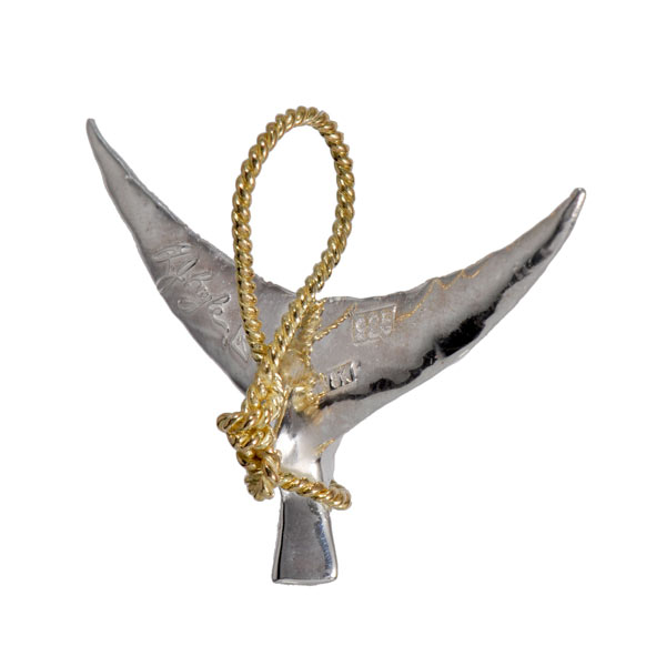 Large Silver Swordfish Tail by Robert Pelliccia (Chain Sold Separately)