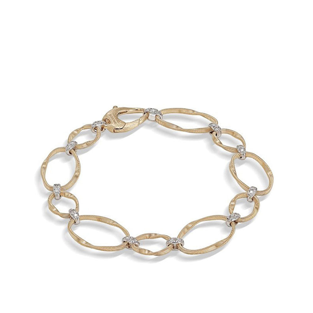 Marco Bicego Marrakech Onde Flat Link Diamond Bracelet